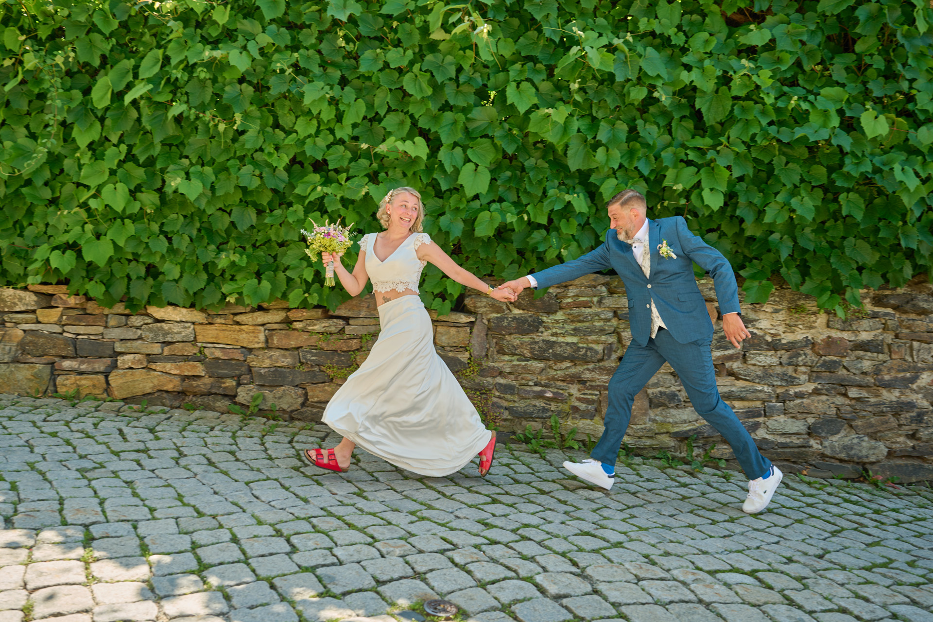 Hochzeit in Schneeberg, Shooting in den altehrwürdigen Gassen der schönen Bergstadt
